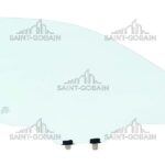 RH FRONT DOOR GLASS W/FITT GREEN SEKUIRT